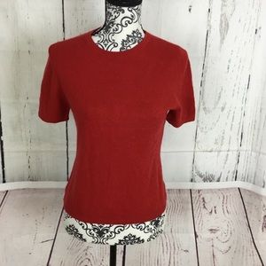 Valerie Stevens 2 Ply Cashmere Red Sweater Small